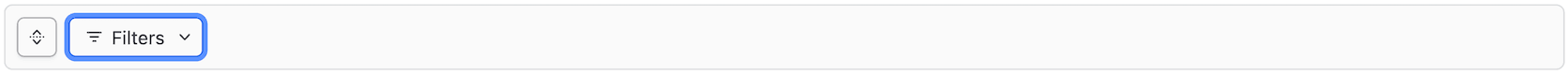 Filter bar with focus on the dropdown toggle button